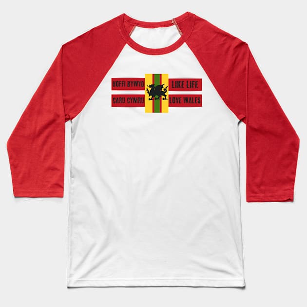 Like Life, Love Wales Baseball T-Shirt by Teessential